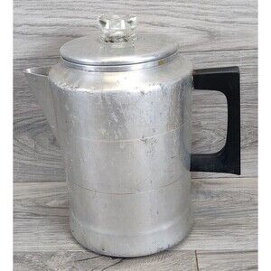 Vtg  Comet The Popular Aluminum 5 - 9 Cup Percolator Stovetop Coffee Maker